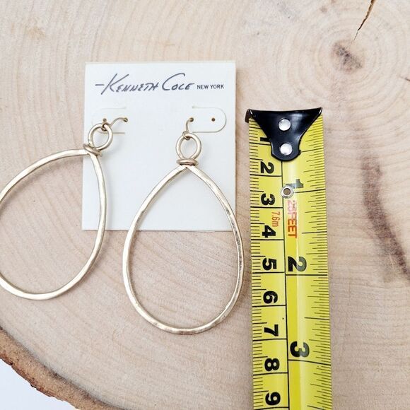 Brand New Kenneth Cole Gold Hoop Earrings - Picture 7 of 7